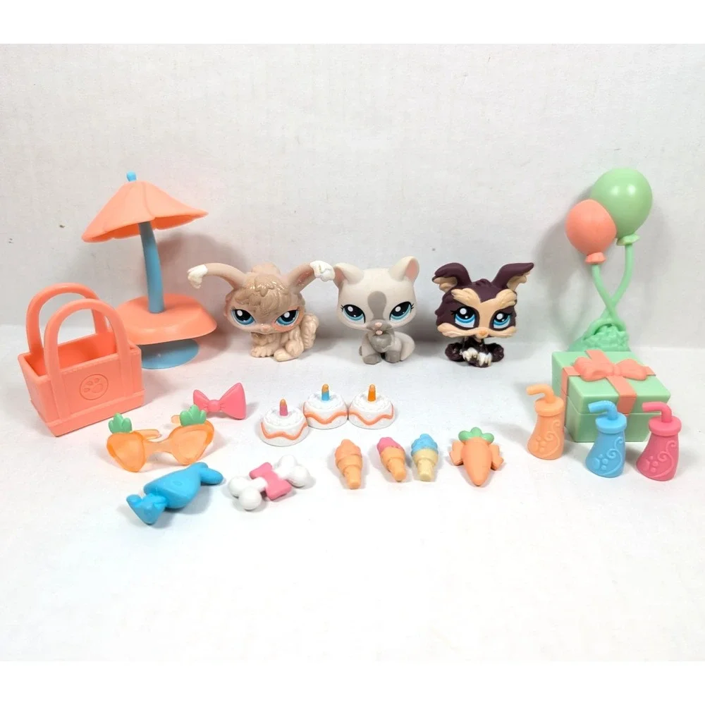 Authentic Littlest Pet Shop Ballon n Treats Party Playset COMPLETE #1471-1473